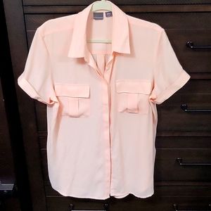 EUC Light Pink Button-Down Tunic.